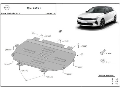 Stahl Unterfahrschutz für Motor Opel Vivaro (2014-2019) EANOpel 2