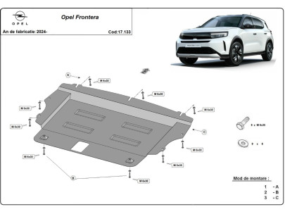 Stahl Unterfahrschutz für Motor Opel Movano (2022-2026) EANOpel 2