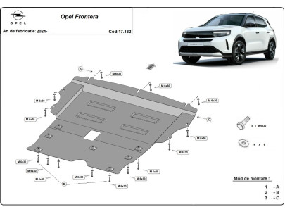 Stahl Unterfahrschutz für Motor Opel Astra F (1991-1996) EANOpel 2