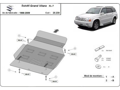 Stahl Unterfahrschutz für Motor Suzuki Grand Vitara 2 (2005-2019) EANSuzuki Grand Vitara 2