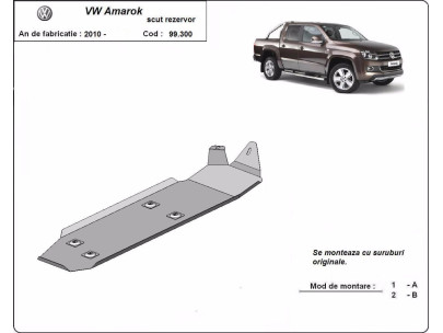 Stahl Unterfahrschutz für Getriebe, Differential Volkswagen Amarok - V6 automat (2016-2022) EANVolkswagen Amarok