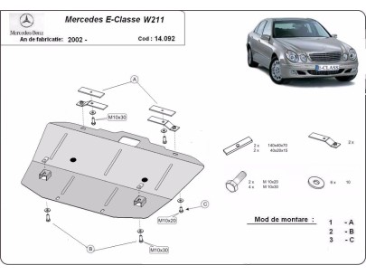 Stahl Unterfahrschutz für Motor Mercedes Sprinter-FWDMercedes