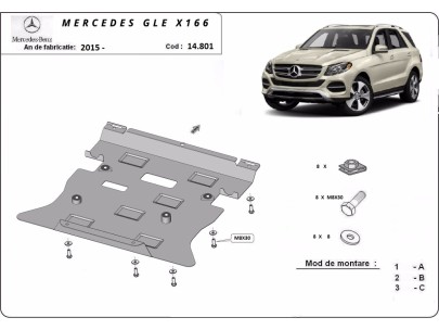 Stahl Unterfahrschutz für Motor Mercedes Sprinter-FWDMercedes