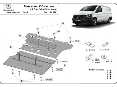 Stahl Unterfahrschutz für Motor Mercedes Sprinter-FWDMercedes