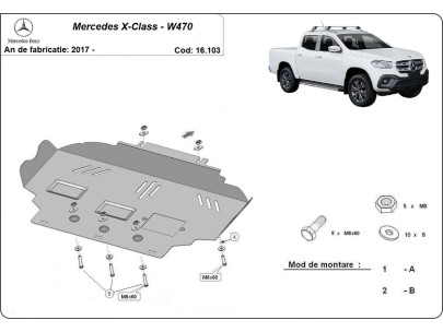 Stahl Unterfahrschutz für Motor Mercedes Sprinter-FWDMercedes
