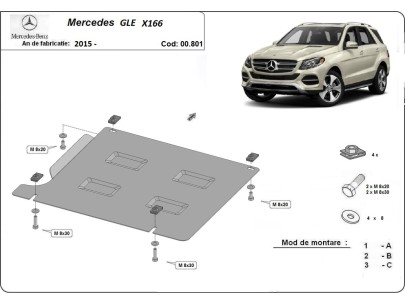 Stahl Unterfahrschutz für Motor Mercedes Sprinter-FWDMercedes