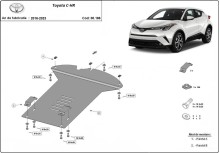 Stahl Unterfahrschutz für Katalysator Toyota C-HR (2016-2023)