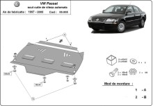 Stahl Unterfahrschutz für Getriebe Automatikgetriebe VW Passat B5, B5.5 (1997-2005)