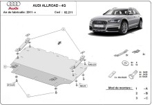 Stahl Unterfahrschutz für Motor Audi All Road A6 (2011-2018)