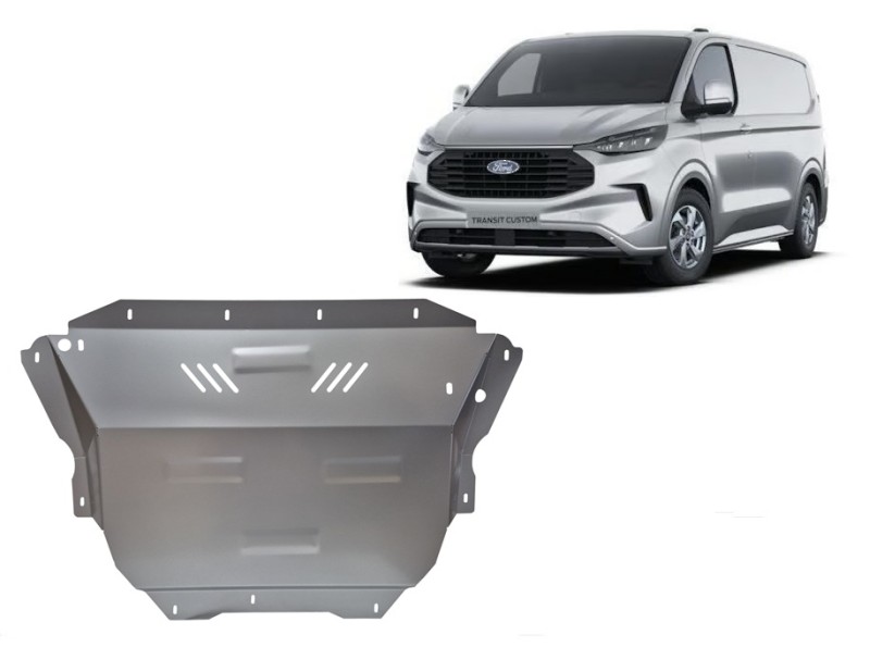 Aluminium Unterfahrschutz für Motor Ford Transit Custom (2023-2026)