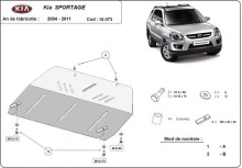 Stahl Unterfahrschutz für Motor Kia Sportage (2004-2010)