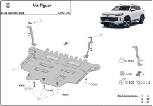 Stahl Unterfahrschutz für Motor Volkswagen Tiguan (2024-2026)