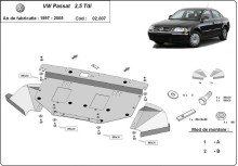 Stalowa Osłona pod silnik VW Passat B5, B5.5 (1997-2004) EAN