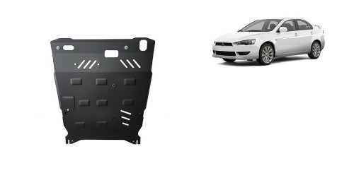 Stahl Unterfahrschutz für Motor, Getriebe Mitsubishi Lancer (2007-2017)