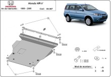 Stahl Unterfahrschutz für Motor Honda HR-V (1999-2005)