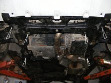 Stahl Unterfahrschutz für Motor, Getriebe, Differential  Mercedes A-Class (2004-2012)