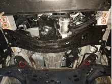 Stahl Unterfahrschutz für Motor, Getriebe Ford Transit Custom (2013-2020)