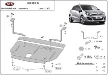 Stahl Unterfahrschutz für Motor Kia Rio 3 (2011-2017)