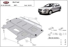 Stahl Unterfahrschutz für Motor Kia Ceed (2007-2011)