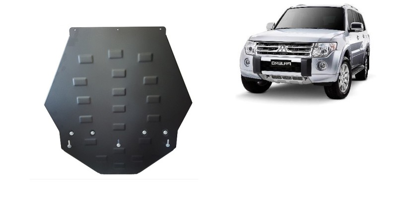 Stahl Unterfahrschutz für Getriebe Mitsubishi Pajero 4 (V80, V90) (2007-2021)