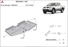 Stahl Unterfahrschutz für Getriebe Mitsubishi L 200 (2005-2015)