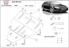 Stahl Unterfahrschutz für Motor Audi A6 Allroad 2 - ohne Seiten (2005-2011)