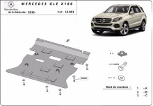 Stahl Unterfahrschutz für Motor Mercedes GL X166 (2015-2019)