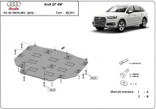 Stahl Unterfahrschutz für Getriebe Audi Q7 (2015-2026)