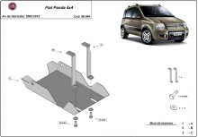 Stahl Unterfahrschutz für Differentialschutz Fiat Panda 4x4 (2003-2012)