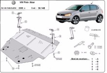 Stalowa Osłona pod silnik Vw Polo (6R) Diesel (2009-2017) EAN