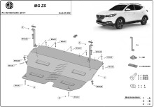 Stahl Unterfahrschutz für Motor MG ZS (2017-2024)