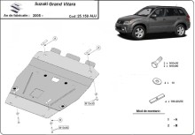 Aluminium Unterfahrschutz für Motor Suzuki Grand Vitara (2005-2019)