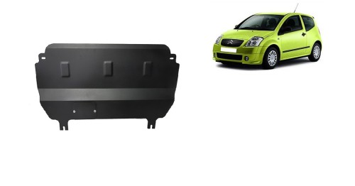 Stahl Unterfahrschutz für Motor Citroen C2 (2003-2009)