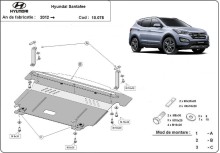 Stahl Unterfahrschutz für Motor Hyundai Santa Fe (2012-2018)