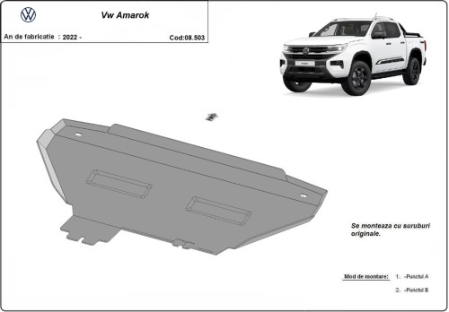 Stahl Unterfahrschutz für Kühler Volkswagen Amarok (2022-2026)