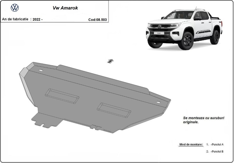 Stahl Unterfahrschutz für Kühler Volkswagen Amarok (2022-2026)