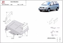 Stahl Unterfahrschutz für Motor Seat Alhambra (1999-2010)