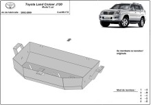 Stahl Unterfahrschutz für Kraftstofftank Toyota Land Cruiser J120 - tylko dla wersji 3-drzwiowej (2002-2009)