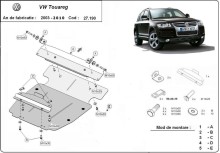 Stalowa Osłona pod silnik Volkswagen Touareg 7L (2003-2010) EAN