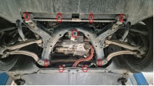 Stahl Unterfahrschutz für Frontmotor Elektromotor Tesla Y AWD (2020-2023)