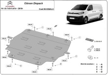 Aluminium Unterfahrschutz für Motor Citroen Dispatch (2016-2026)