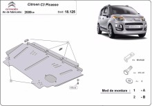 Stahl Unterfahrschutz für Motor Citroen C3 Picasso (2009-2017)