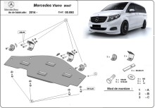 Stahl Unterfahrschutz für Stop-Go system Mercedes Viano W447, 4x2, 1.6 D (2014-2026)