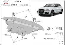 Stahl Unterfahrschutz für Motor Audi Q5 (2008-2017)