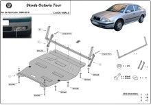 Aluminium Unterfahrschutz für Motor Skoda Octavia (1998-2010)