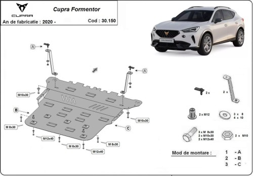 Stahl Unterfahrschutz für Motor Cupra Formentor (2020-2026)