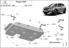 Stahl Unterfahrschutz für Motor Peugeot 2008 (2019-2026)