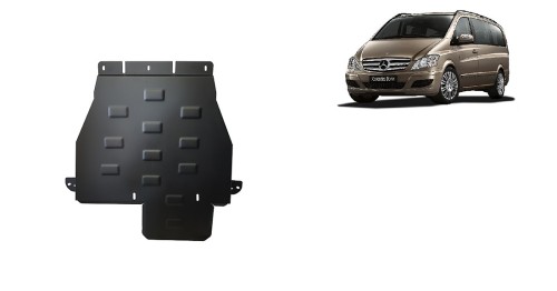 Stahl Unterfahrschutz für Getriebe Mercedes Viano W639 - 4x4 - Automatikgetriebe (2003-2014)