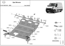 Stahl Unterfahrschutz für Motor Opel Movano (2022-2026)