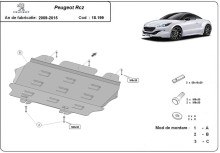 Stahl Unterfahrschutz für Motor Peugeot Rcz (2009-2015)